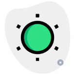 Display brightness indication control setting adjustment tool icon