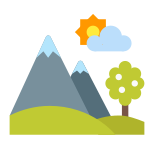 paisaje de primavera icon