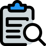 Find vital information from the clipboard report icon