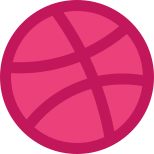 Dribbble an online community for showcasing user-made artwork. icon
