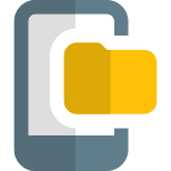 Mobile phone internal folders on an android operating system icon