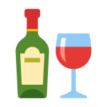 vino e bicchiere icon