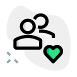 Favorite team to work on with a heart logotype icon