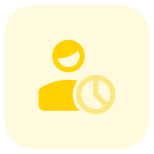 Chart graph for a visualization and statics of global social media profile index icon