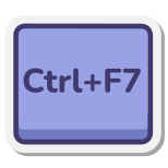Ctrl 加 F7 键 icon