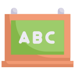 Abc in board icon