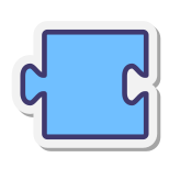 Blocco blu icon