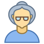 Person Old Female Skin Type 3 icon