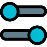 Setting toggle switchs for turing off and on devices icon