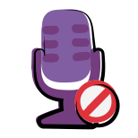 Pas de microphone icon