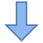指向下来的厚实的箭头 icon