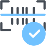 aprovação de código de barras icon