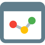 Infographics for dotted line chart comparison graph icon