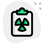 Planning the structure of radioactive nuclear power plant icon