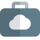 Professional work files storage online in cloud network icon