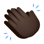 Clapping Hands Dark Skin Tone icon