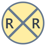 Bahnübergangsschild icon