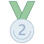 Medaille zweiter Platz icon