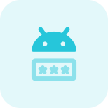 Latest Android software with password authentication layout icon