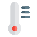 Thermometer for measuring temperature for incoming patients icon