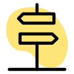 Externer Wegweiser mit Signalisierung für den Verkehr in beiden Richtungen, fresh-tal-revivo icon