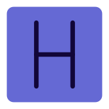 Helicopter signal with alphabet H on a roof top icon