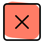 Closed web browser tab for no entry way icon