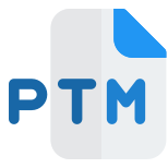 PTM file association an audio tracking module format used by PolyTracker icon