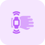 Advance digital smartwatch with signal module sensors icon