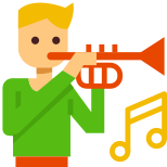 Kid Playing Trumpet icon