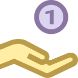 Coin in Hand icon