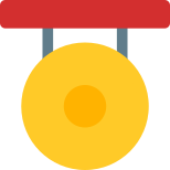 Chau gong is referred to chinese gong suspended gongs icon