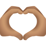 Heart Hands Medium Skin Tone icon