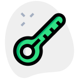 Basic thermometer with celsius and Fahrenheit scale icon