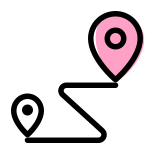 external-item-delivery-map-location-pin-points-route-delivery-fresh-tal-revivo icon