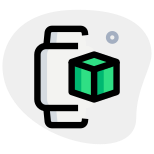 Modern era of 3D designing access on Smartwatch icon