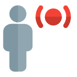 Broadcast work and controlling work purpose layout icon