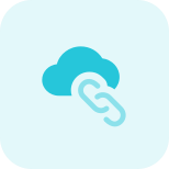 Online content with shareable cloud link layout icon
