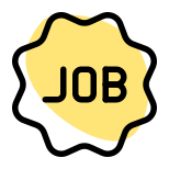 Job guarantee sticker isolated on a white background icon