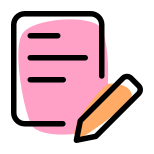 Edit document with pencil or pen layout icon