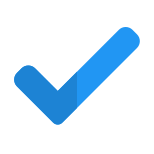 Approved checkmark symbol to verify the result icon