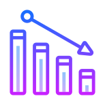 Gráfico negativo icon