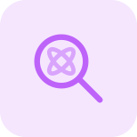 Find the structure through a magnifying glass icon