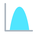 Histograma de distribuição normal icon