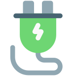 Charging station for cell phones and other devices in laundry service room icon