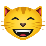 ухмыляющийся кот с улыбающимися глазами icon