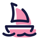 Barco à vela pequeno icon