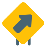 Up right way traffic sign board layout icon