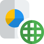 Global Axis of Pie chart sales data record file icon