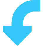 Curved Arrow Down icon